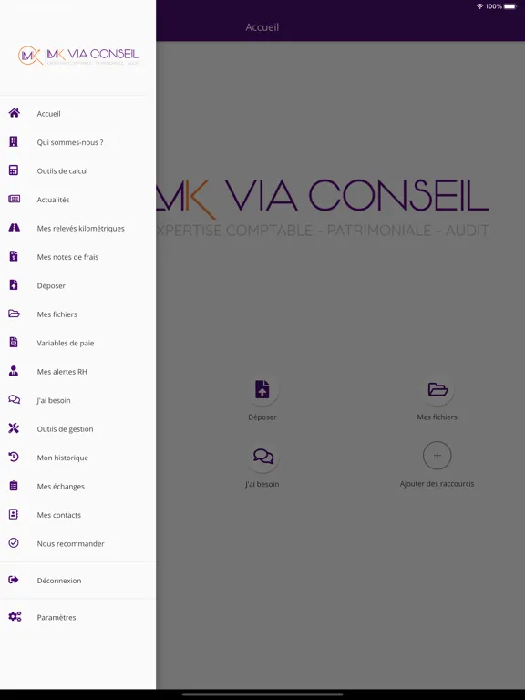 Capturas de tela do LMK VIA CONSEIL iPad 