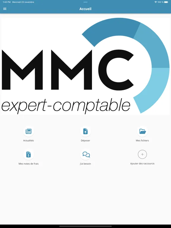 Ảnh chụp màn hình của MMC expert comptable iPad 