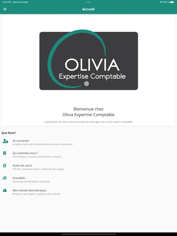 Capturas de pantalla de Olivia Expertise iPad 