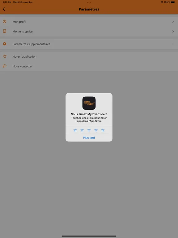 Tangkapan layar My RiverSide iPad 