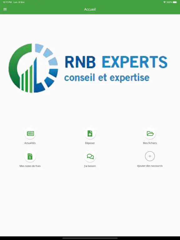 Tangkapan layar RNB Experts iPad 