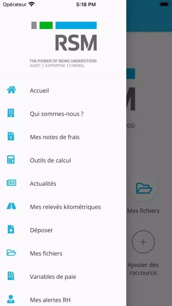 RSM SIRH应用截图