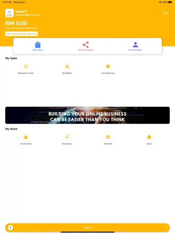 Tangkapan skrin myConnect - iPad 
