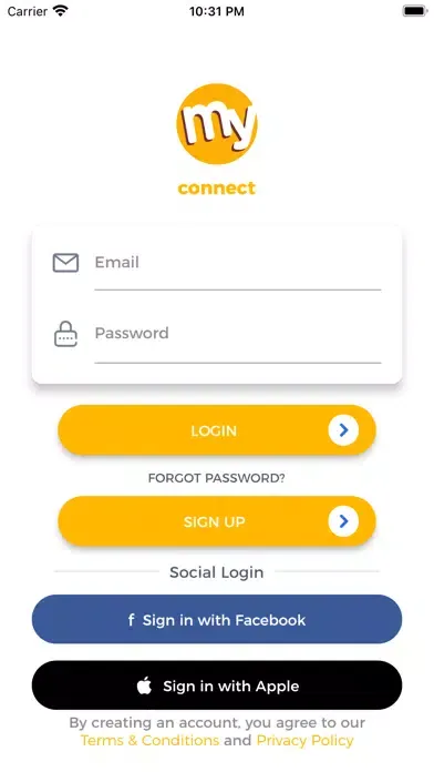 Tangkapan skrin myConnect -