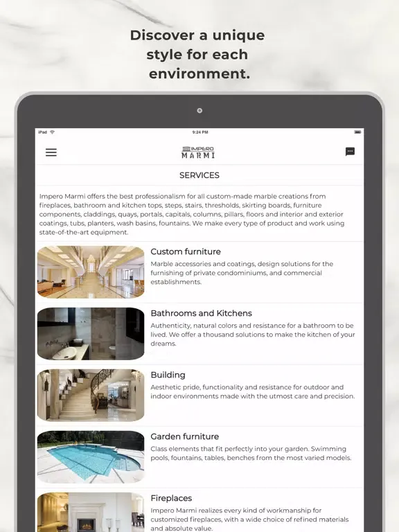 Impero Marmi iPad 應用截圖