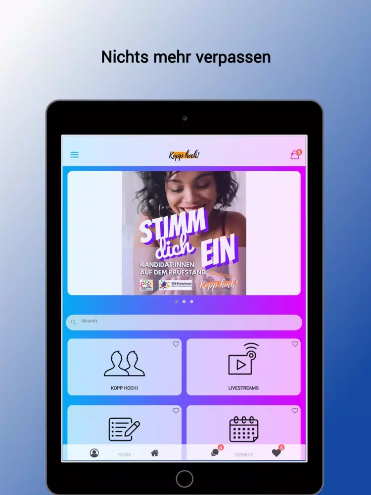 Kopp hoch iPad 应用截图