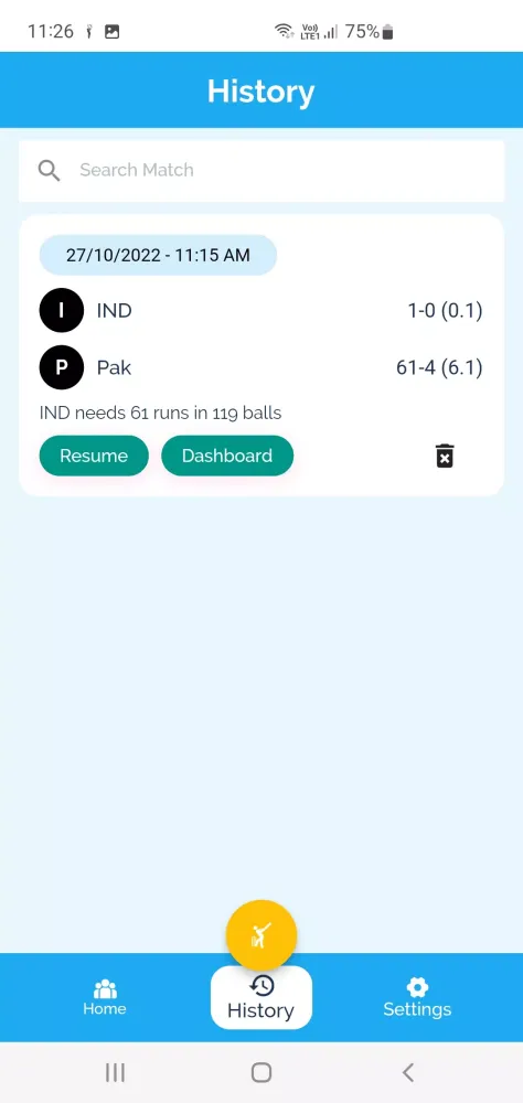 My Cricket Score应用截图