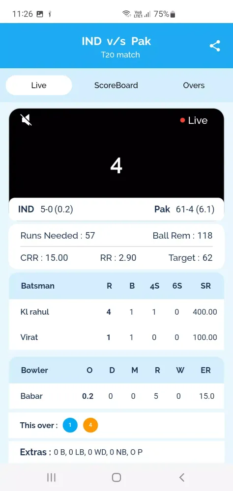 My Cricket Score应用截图