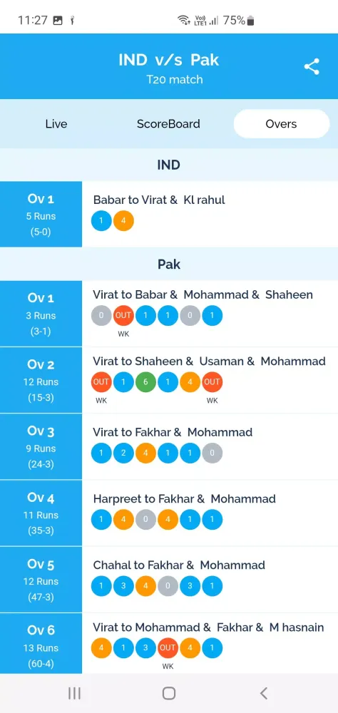 My Cricket Score应用截图