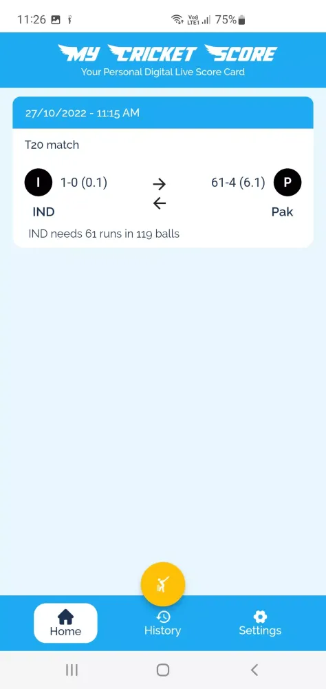 My Cricket Score应用截图