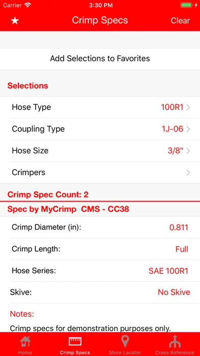 MyCrimp – Crimp Spec Tool سکرین شاٹس