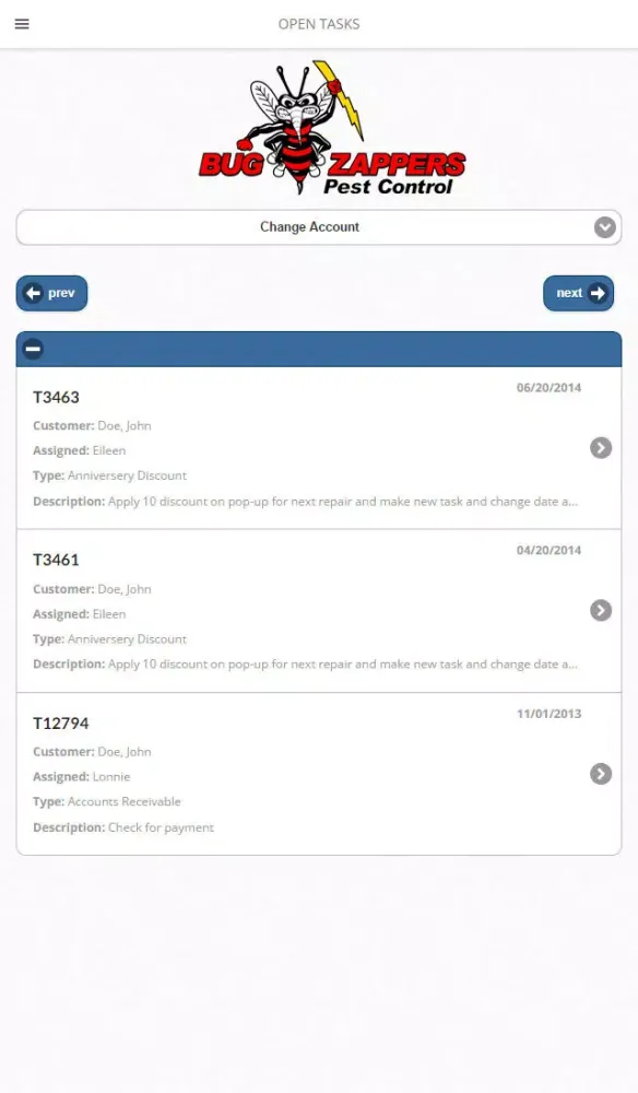 Ảnh chụp màn hình của Bug Zappers