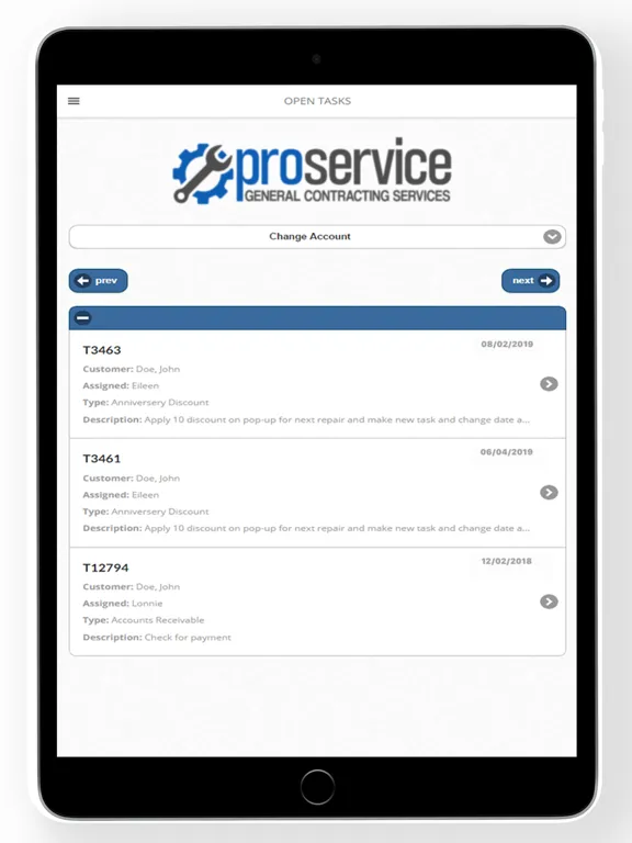 My Customer Connect iPad  Screenshots