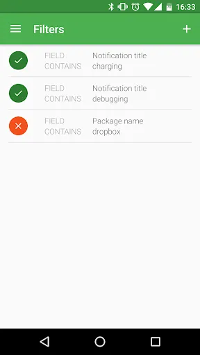 Notification History Screenshots