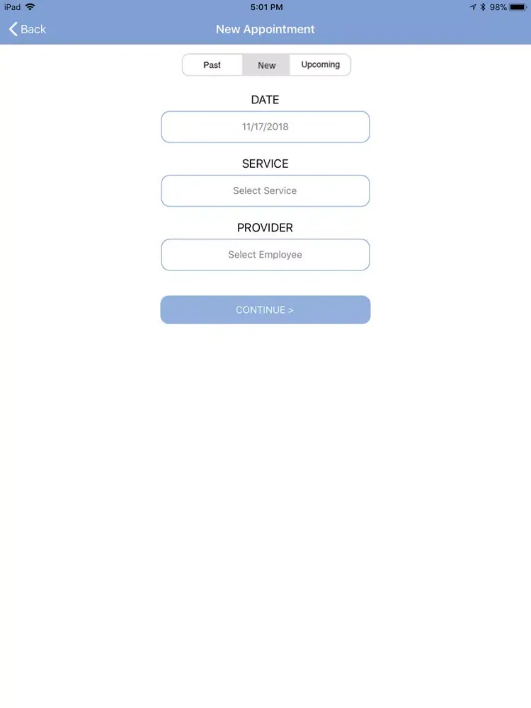 Ảnh chụp màn hình của Aria Medispa iPad 
