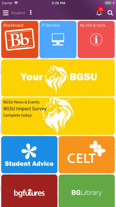 Ảnh chụp màn hình của myBGU
