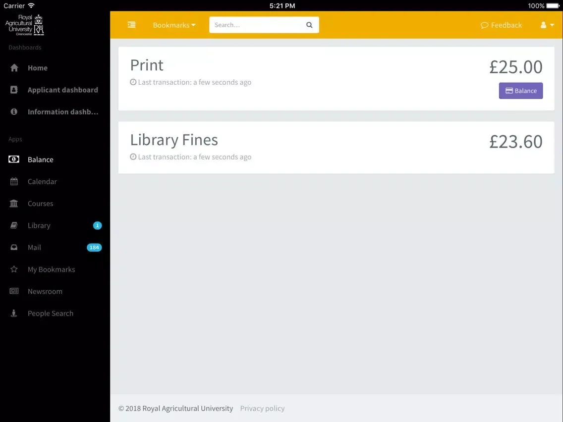 Скриншоты myRAU iPad 
