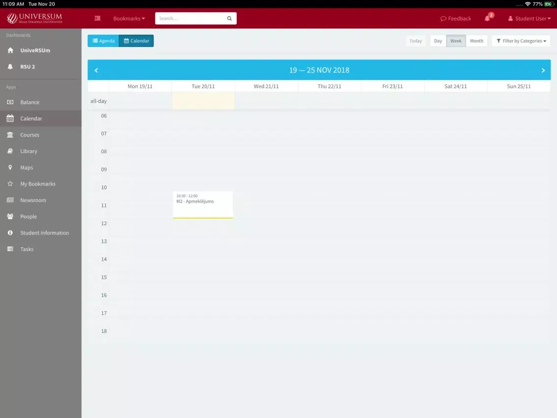 ภาพหน้าจอของ MyRSU iPad 