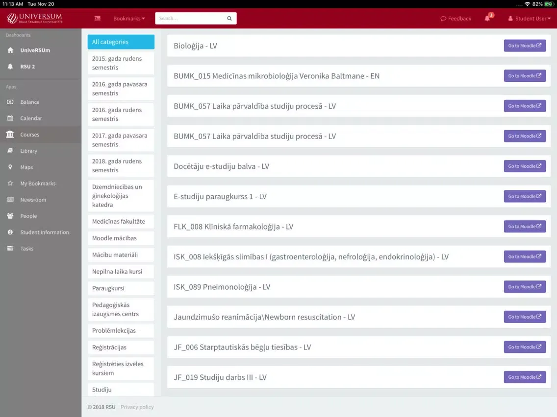 ภาพหน้าจอของ MyRSU iPad 