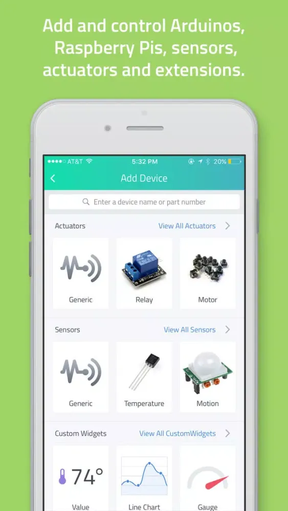 Cayenne - IoT Project Builder Screenshots