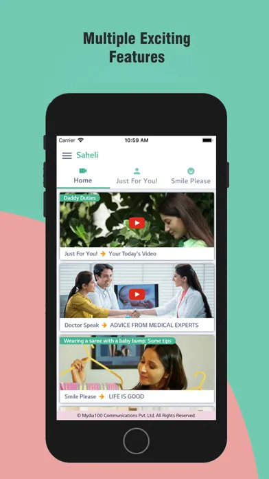 Captures d'écran de Saheli (Pregnancy Care App)