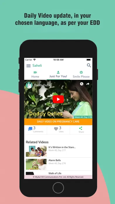 Captures d'écran de Saheli (Pregnancy Care App)