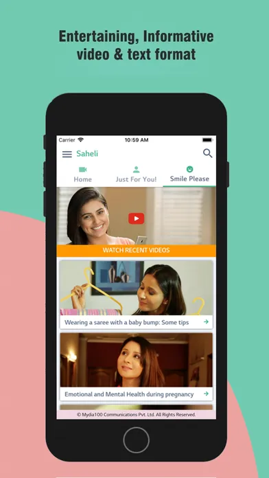 Captures d'écran de Saheli (Pregnancy Care App)