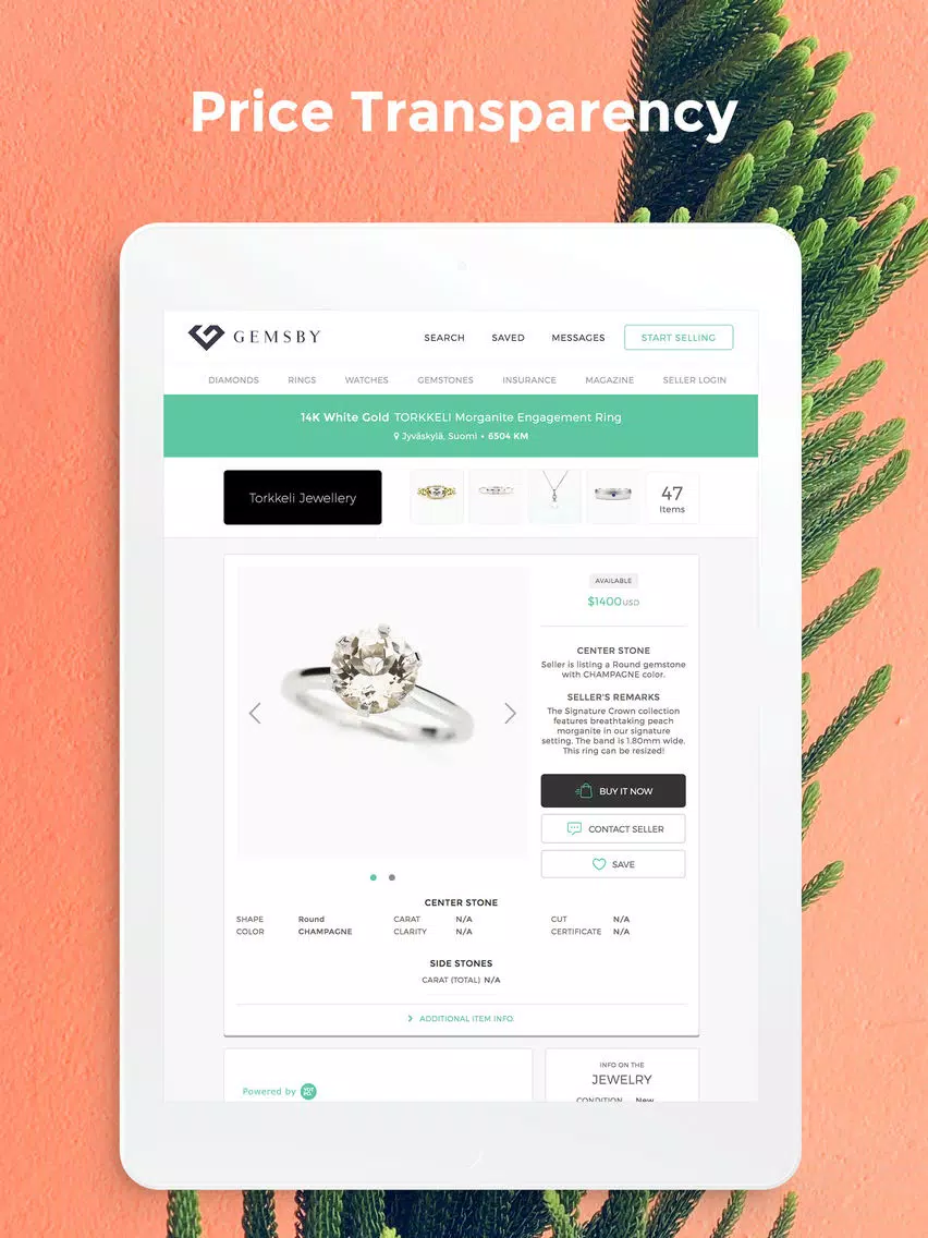 Gemsby Jewelry/Gem Marketplace iPad  स्क्रीनशॉट