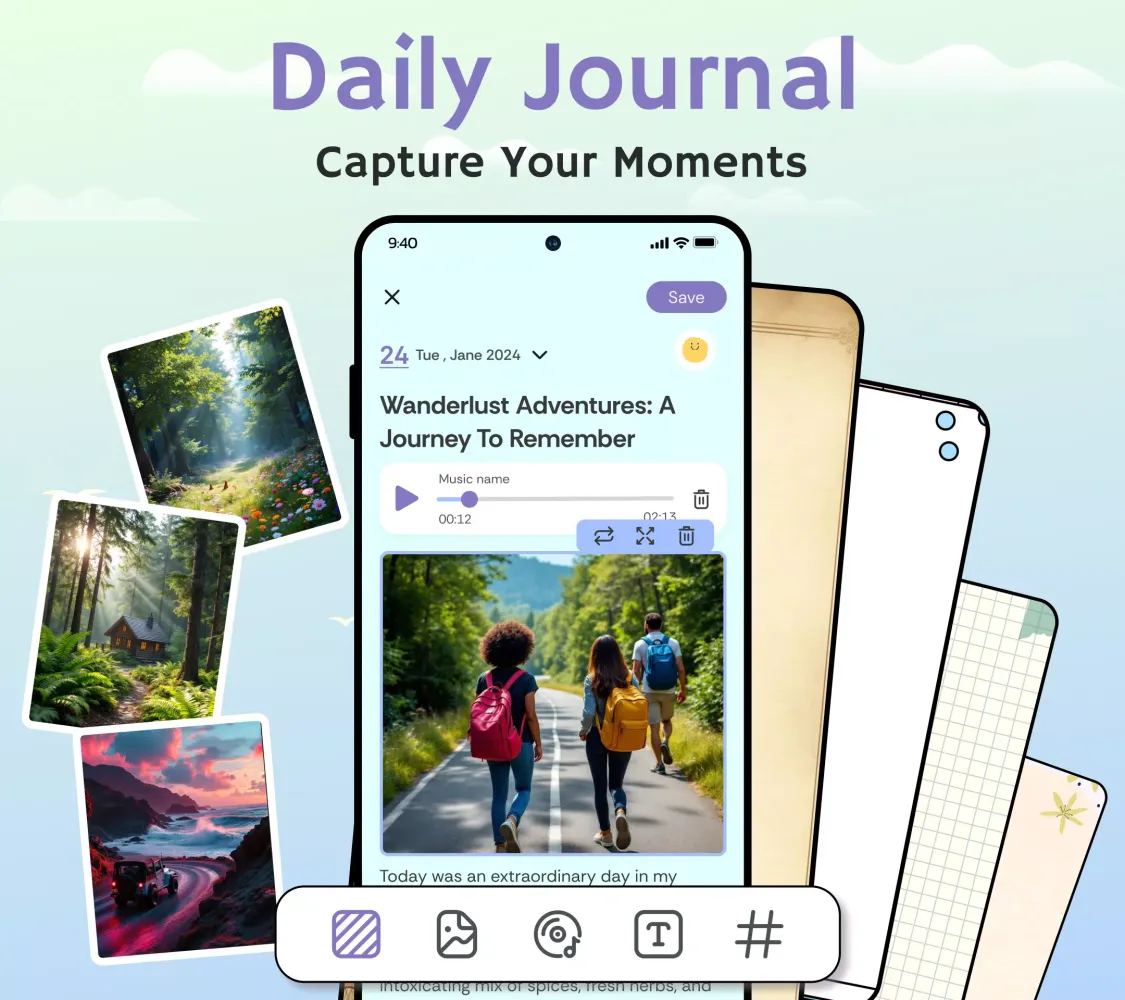 Zrzuty ekranu Daily Journal - Diary Notebook