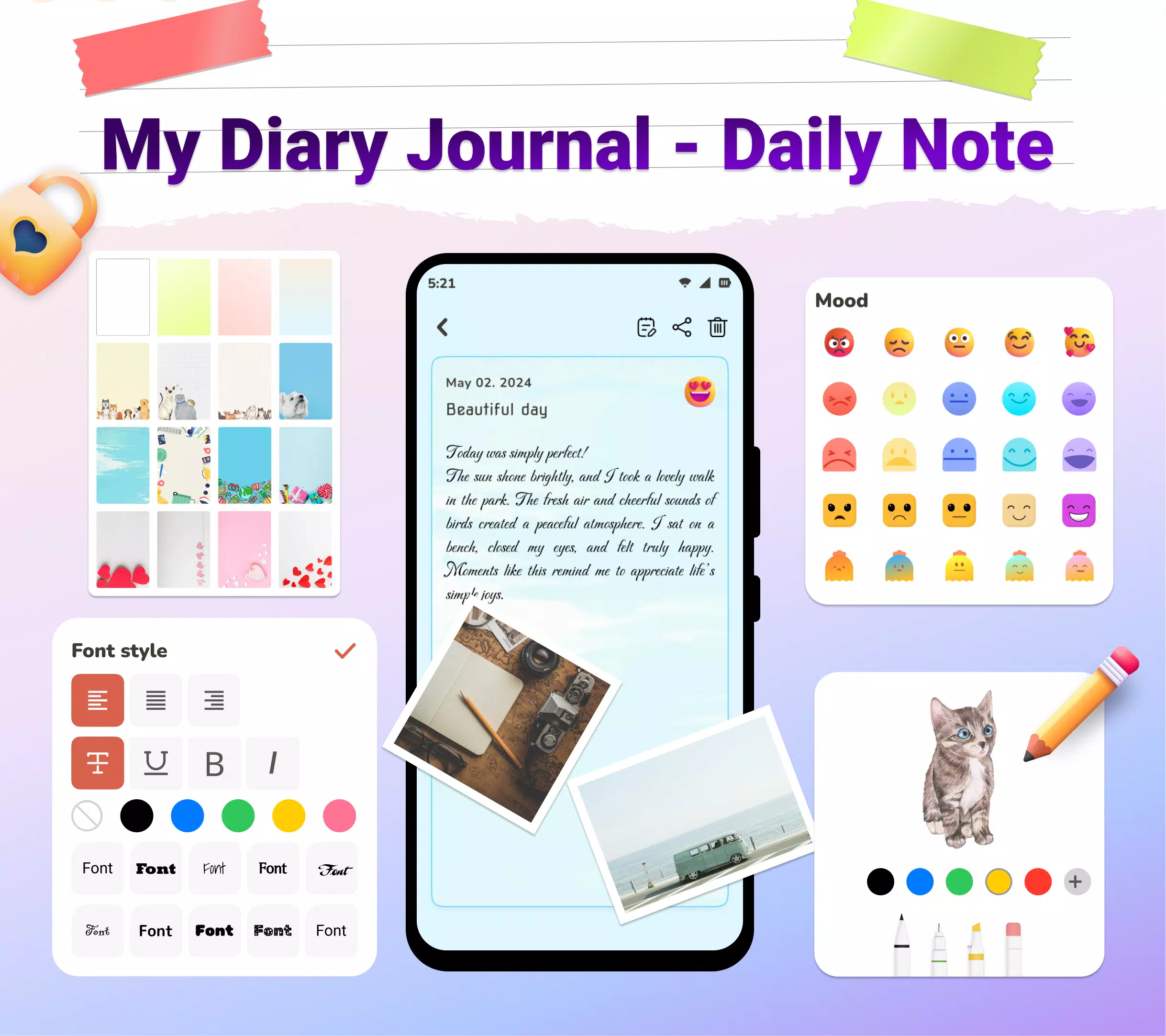 My Diary Journal - Daily Note Screenshots