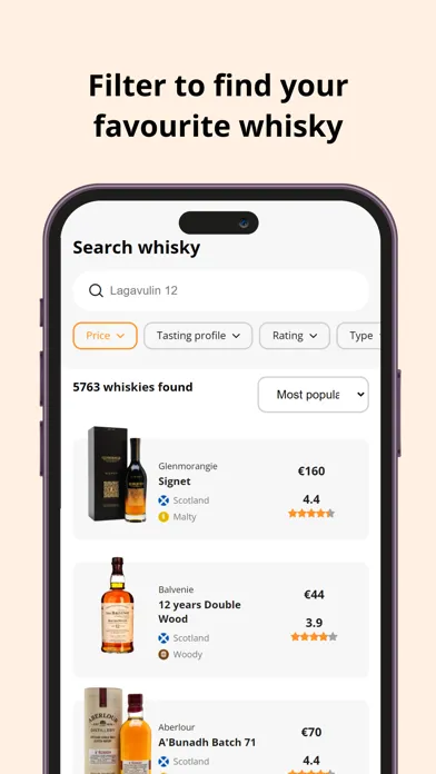 Captures d'écran de Distilld • Your Whisky App