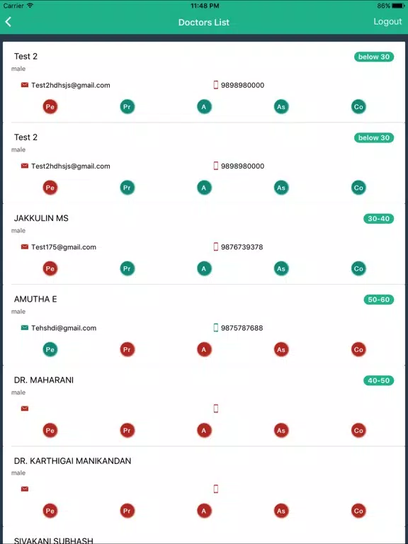 MyDocData Vitalis/Xterna iPad  स्क्रीनशॉट