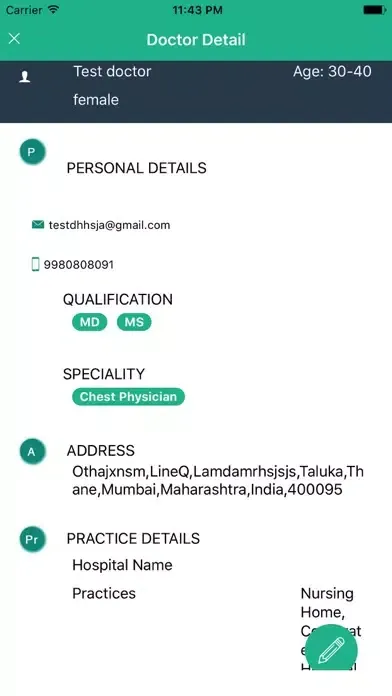 Screenshot di MyDocData Vitalis/Xterna