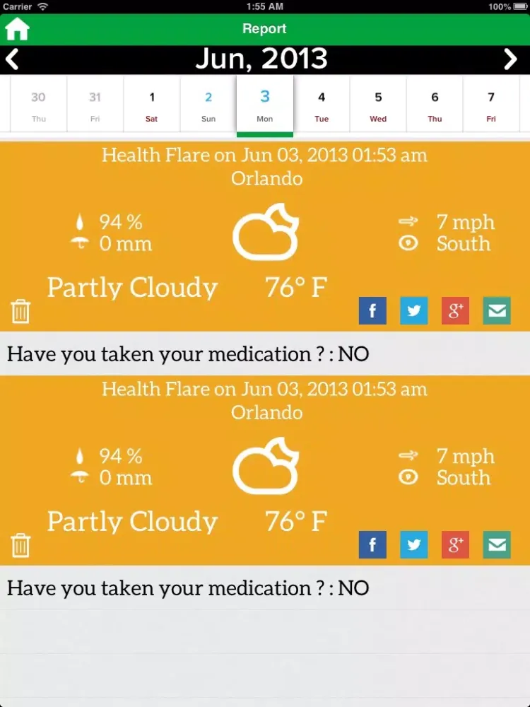 MyDocHub Health Flare Tracker iPad  스크린샷