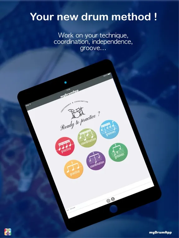 Ảnh chụp màn hình của myDrumApp - Drum Practice iPad 