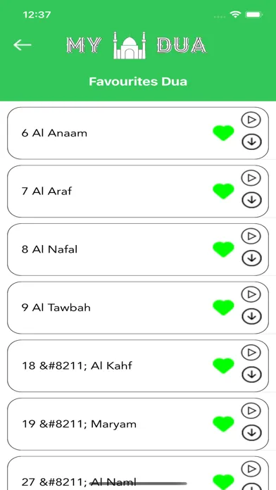 Capturas de tela do My dua online audio dua