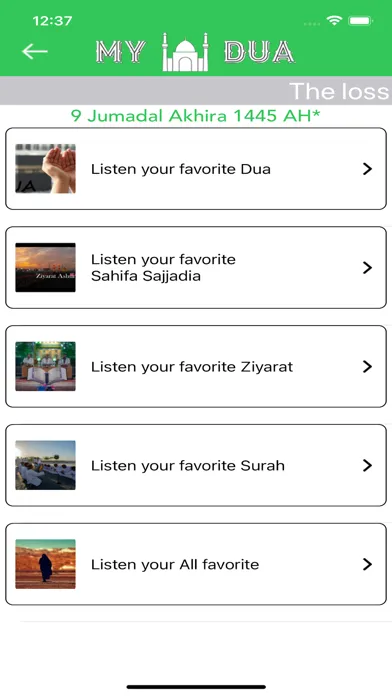 Capturas de tela do My dua online audio dua