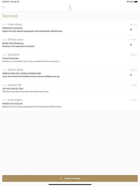 تصاویر DuoLife Messages iPad 