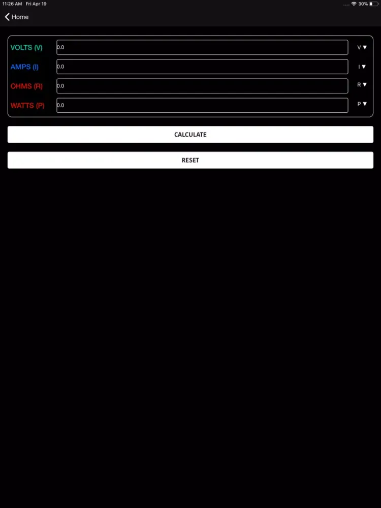 My Electrical Pal iPad  Screenshots