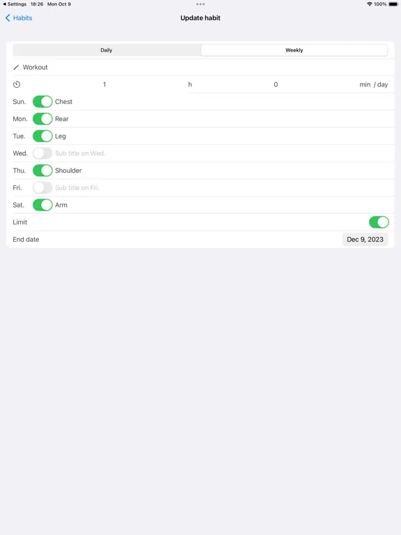 Habit Tracker with Timer iPad  স্ক্রিনশট