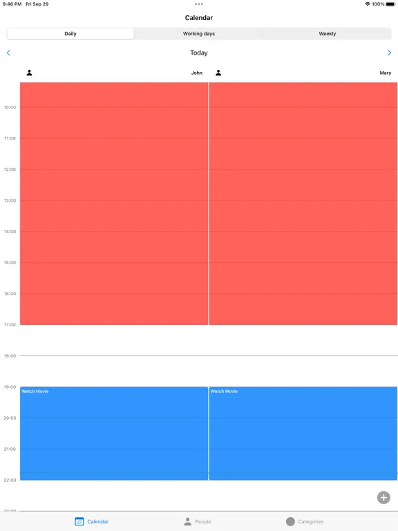 ภาพหน้าจอของ Multi-Schedule Tracker iPad 