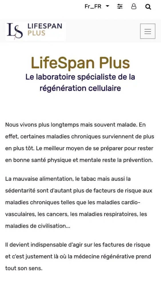 Ảnh chụp màn hình của Lifespan Plus