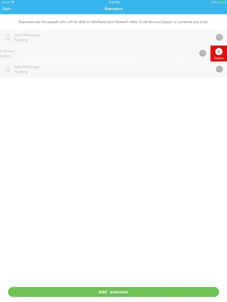 Ảnh chụp màn hình của My Farewell iPad 