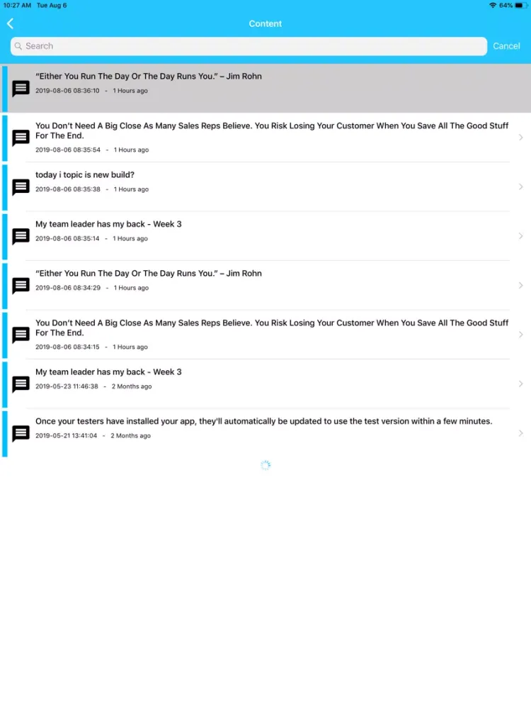 Zrzuty ekranu 1Echo iPad 