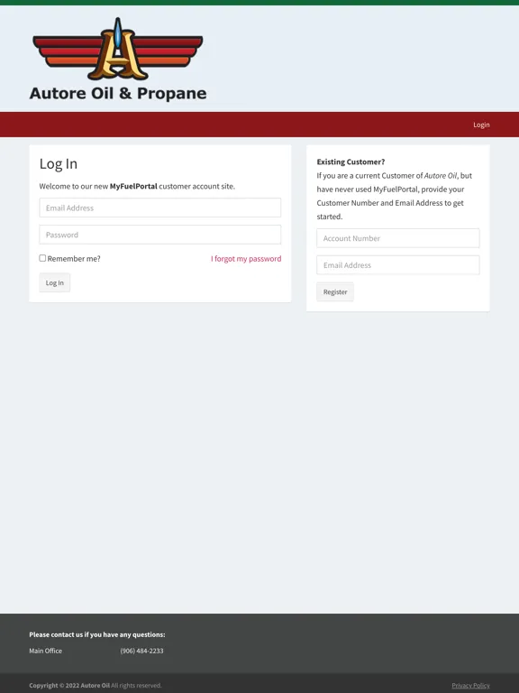 Autore Oil & Propane iPad  Screenshots