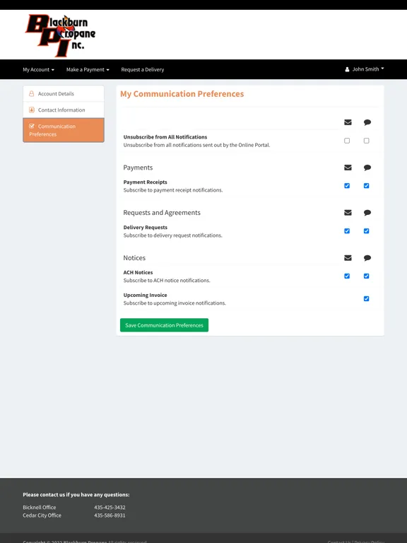 Capturas de tela do Blackburn Propane iPad 