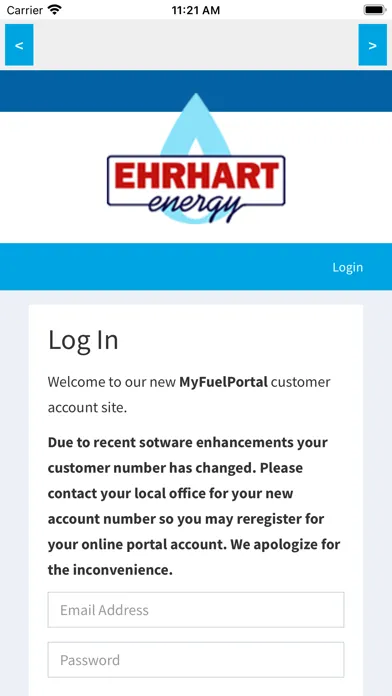 Captures d'écran de Ehrhart Energy Online Portal