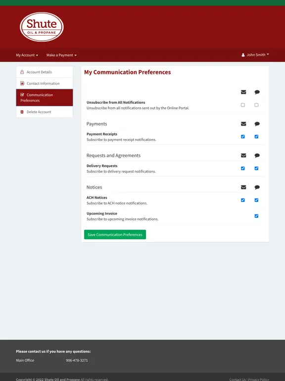 Shute Oil & Propane iPad  Screenshots