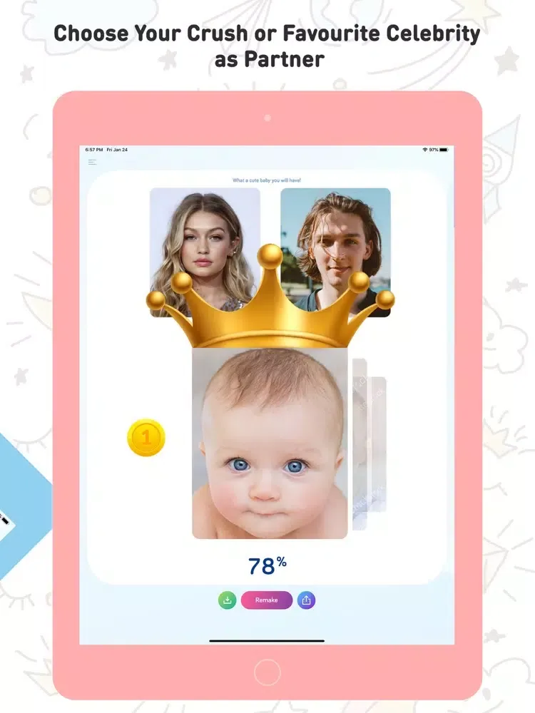 Скриншоты Future Baby with Celebrity iPad 