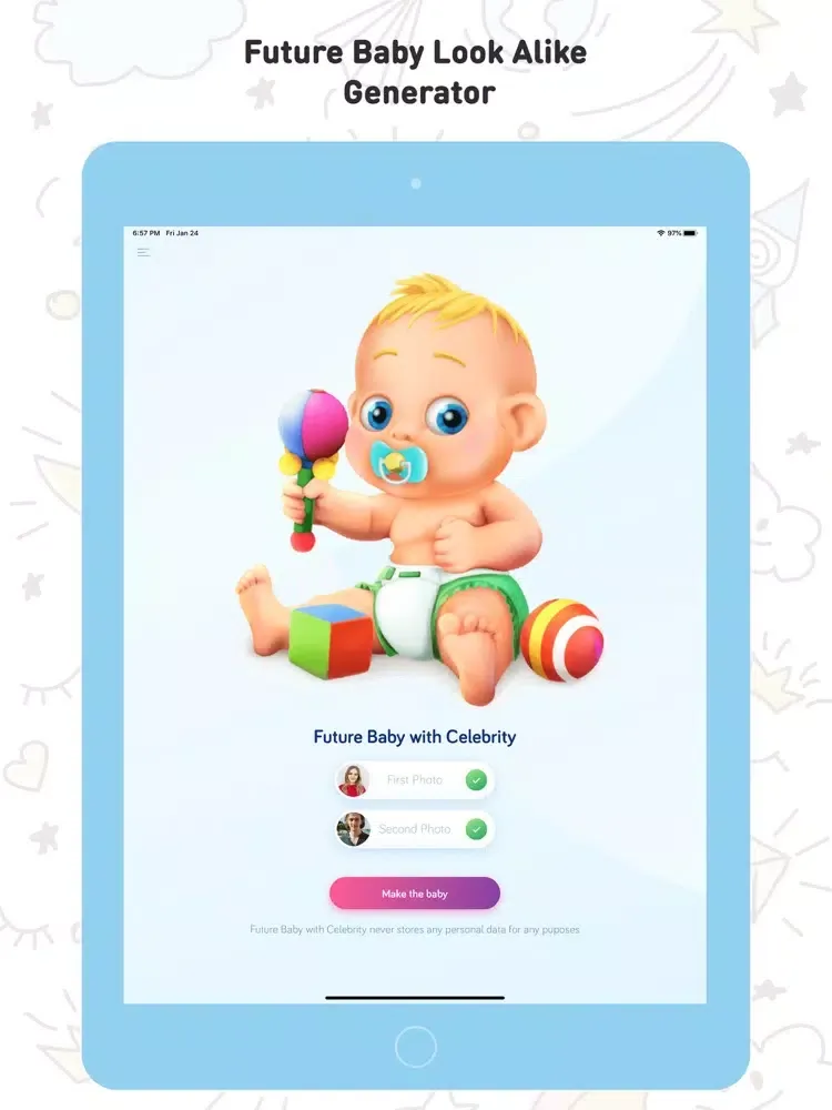 Скриншоты Future Baby with Celebrity iPad 